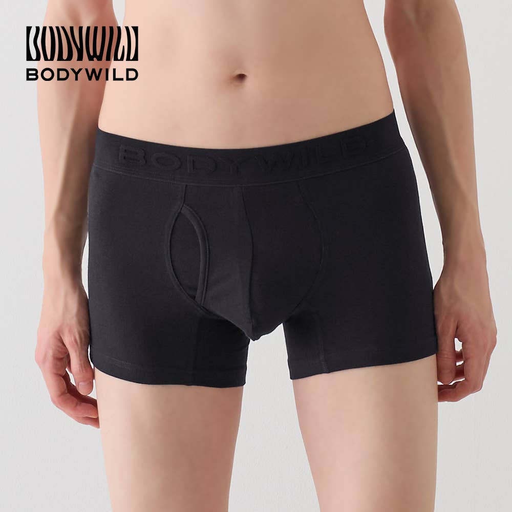 【オーガニックコットン混】ボクサーパンツ(前あき)